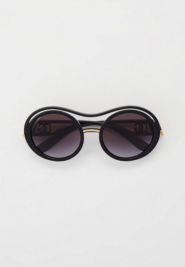 женские круглые солнцезащитные очки dolce & gabbana, черные