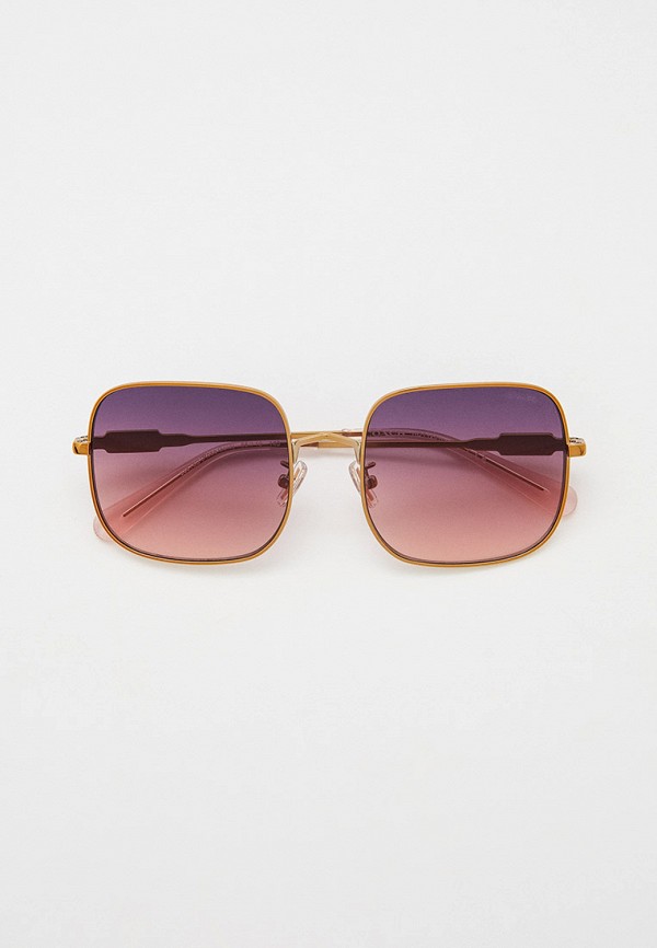 женские квадратные солнцезащитные очки coach, розовые