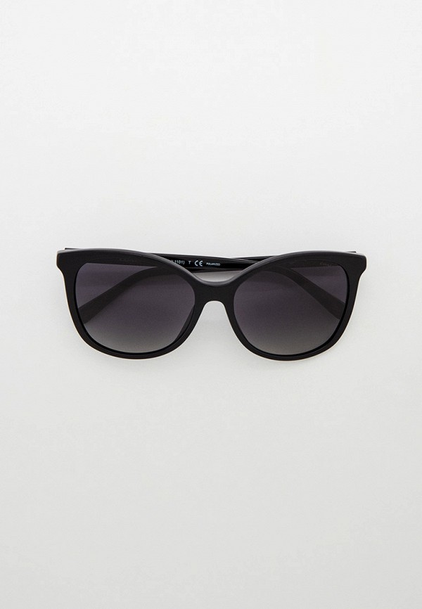 женские квадратные солнцезащитные очки coach, черные