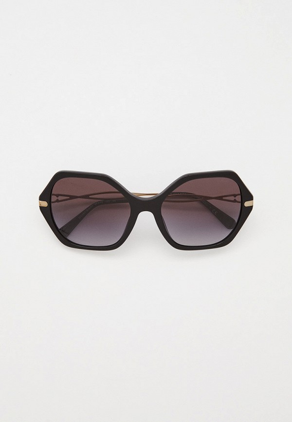 женские квадратные солнцезащитные очки coach, черные