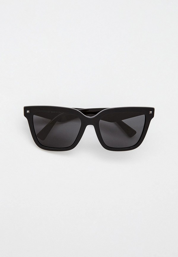 женские квадратные солнцезащитные очки valentino, черные
