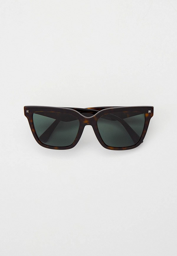 женские квадратные солнцезащитные очки valentino, коричневые