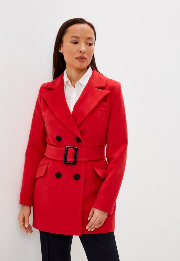 женское двубортные пальто unicomoda, красное