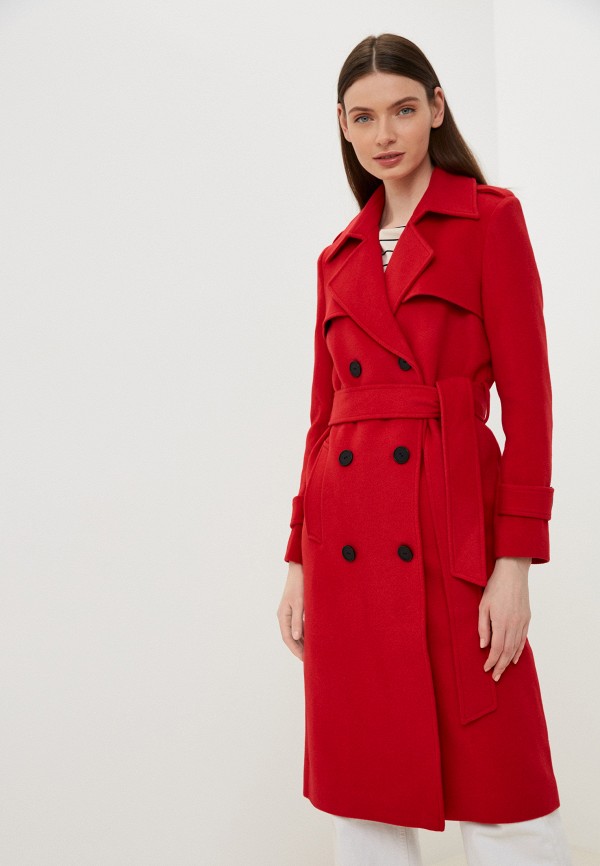женское двубортные пальто unicomoda, красное