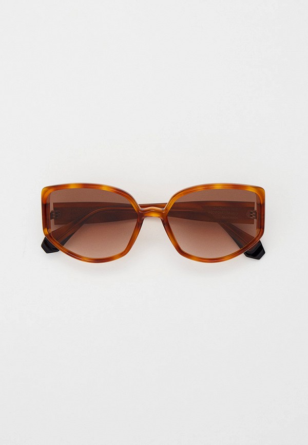 женские квадратные солнцезащитные очки gigi studios, коричневые