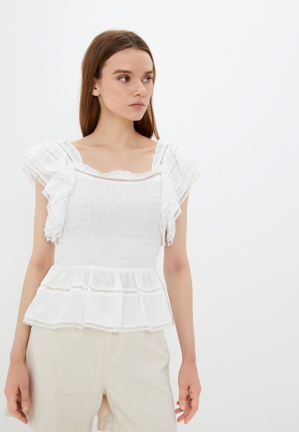 женская блузка без рукавов silvian heach, белая