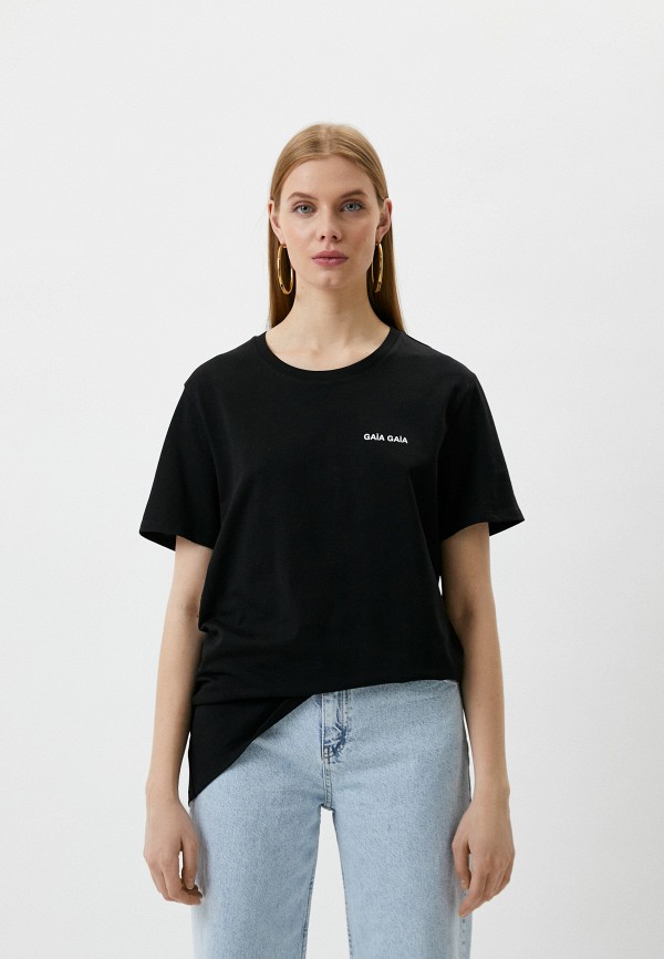 женская футболка gaia gaia, черная