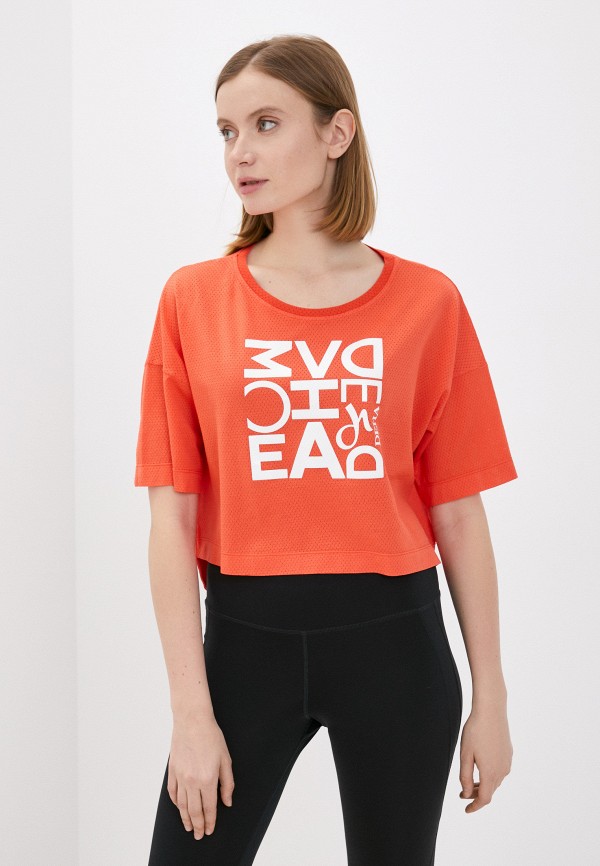 женская спортивные футболка deha, оранжевая