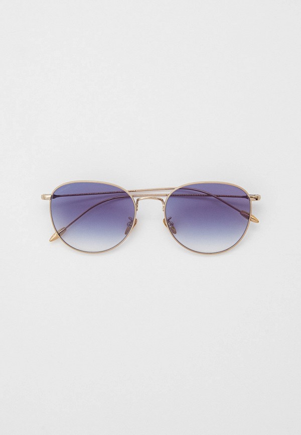 женские круглые солнцезащитные очки giorgio armani, золотые