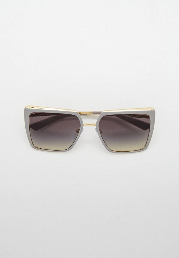 женские квадратные солнцезащитные очки prada, серые