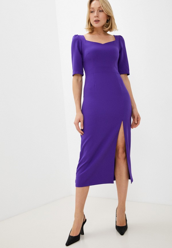 женское платье-футляр diverius, фиолетовое