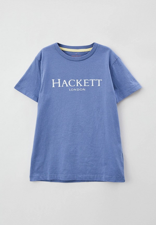 футболка с коротким рукавом hackett london для мальчика, голубая