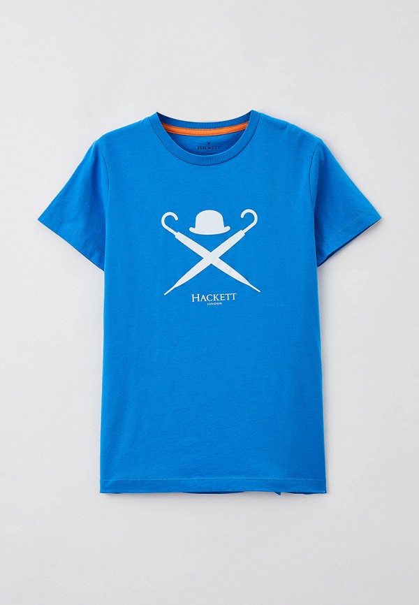 футболка с коротким рукавом hackett london для мальчика, голубая