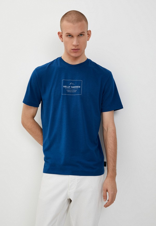 мужская спортивные футболка helly hansen, синяя