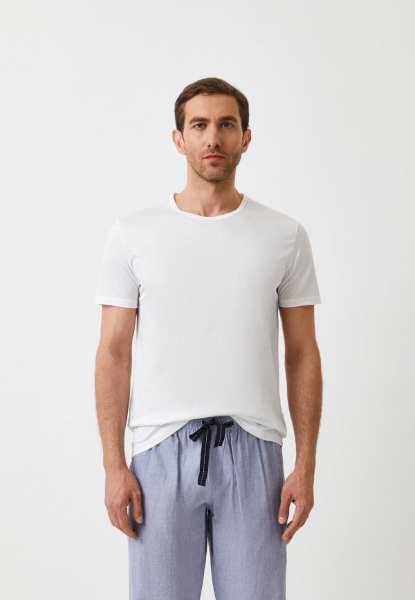 мужская футболка с коротким рукавом ermenegildo zegna, белая