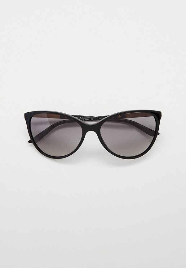 женские круглые солнцезащитные очки versace, черные