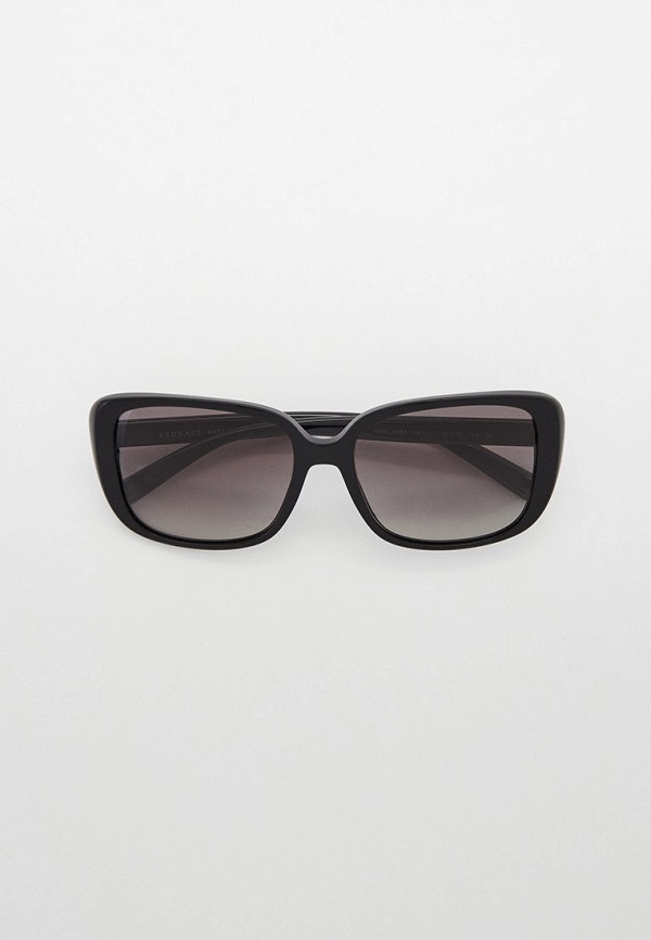 женские квадратные солнцезащитные очки versace, черные