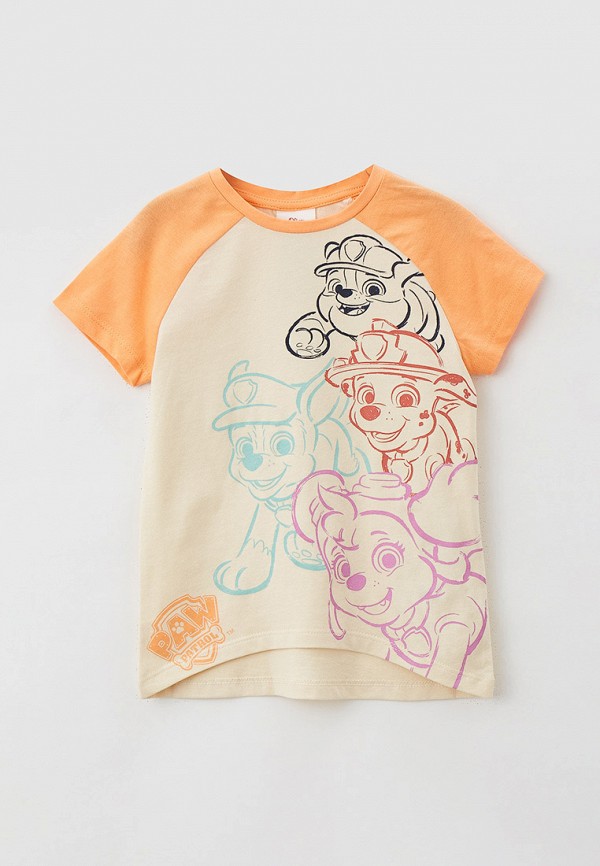 футболка с коротким рукавом s.oliver для девочки, бежевая