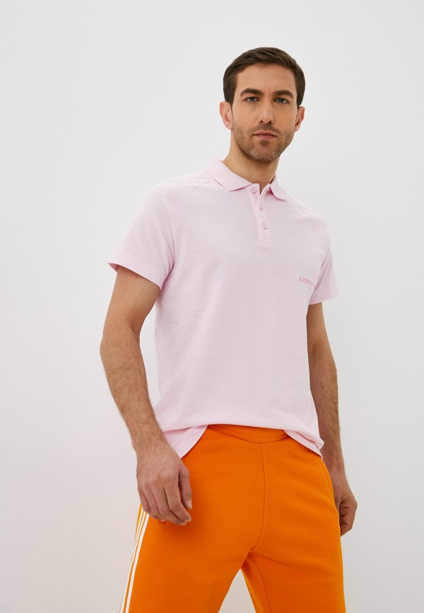 мужское поло с коротким рукавом adidas, розовое