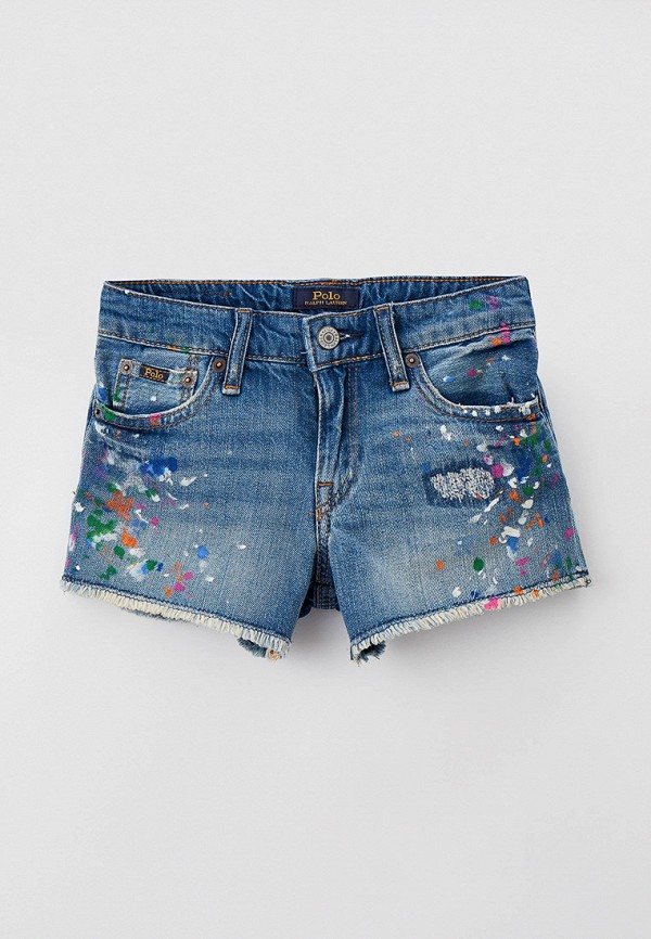 джинсовые шорты polo ralph lauren для девочки, синие