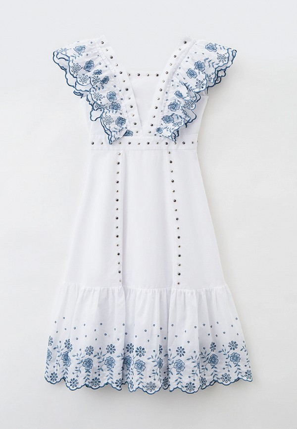 повседневные платье monnalisa для девочки, белое