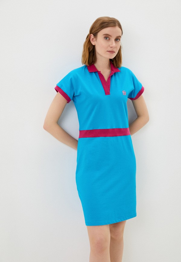 женское платье-футболки galvanni, голубое