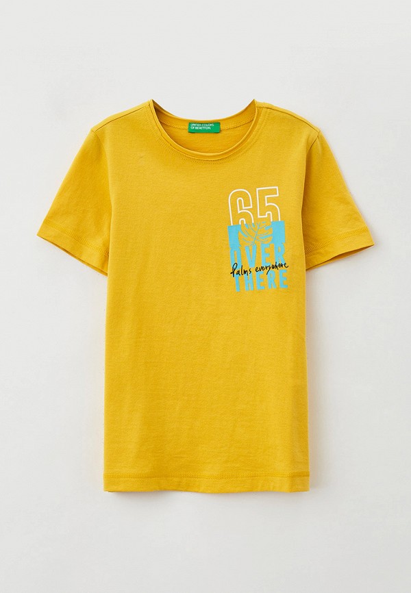 футболка с коротким рукавом united colors of benetton для мальчика, желтая