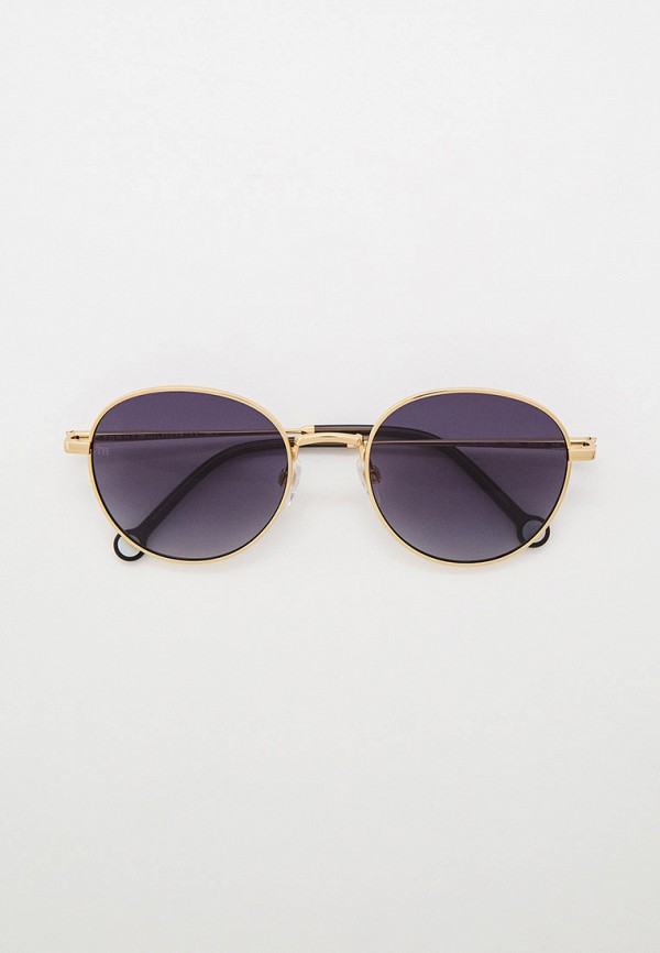 женские круглые солнцезащитные очки tommy hilfiger, золотые