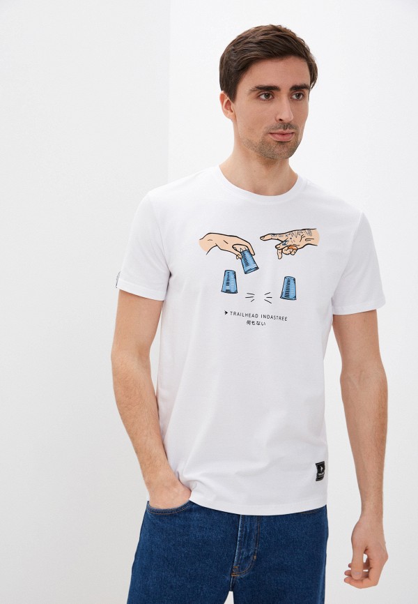 мужская футболка с коротким рукавом trailhead, белая