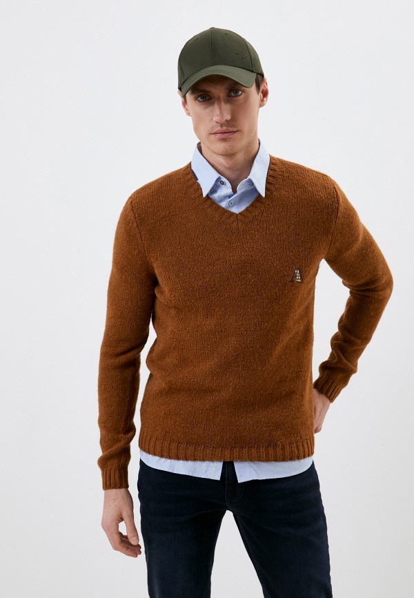 мужской пуловер aquascutum, коричневый