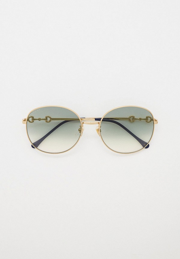 женские круглые солнцезащитные очки gucci, золотые