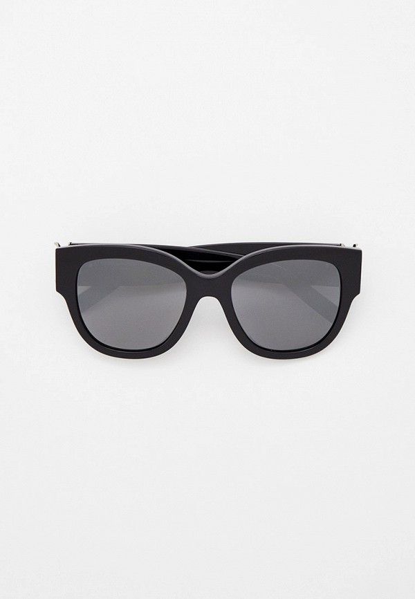женские круглые солнцезащитные очки saint laurent, черные
