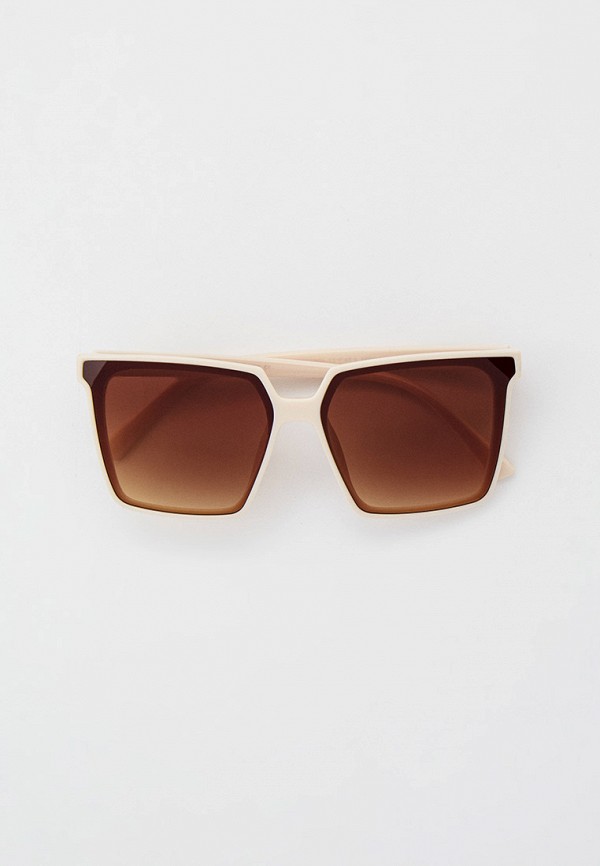 женские квадратные солнцезащитные очки fabretti, бежевые