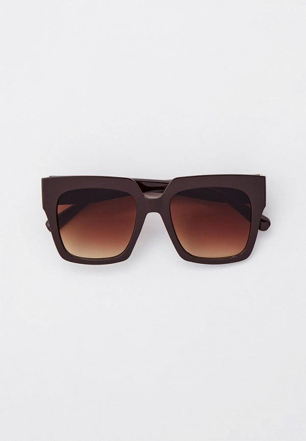 женские квадратные солнцезащитные очки fabretti, коричневые