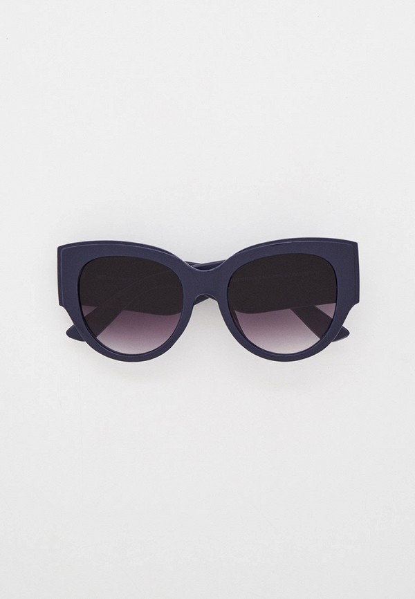 женские круглые солнцезащитные очки fabretti, синие