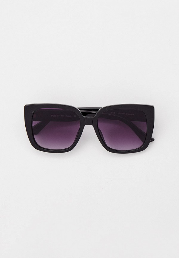 женские квадратные солнцезащитные очки fabretti, черные