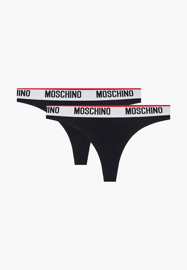 женские трусы moschino underwear, черные