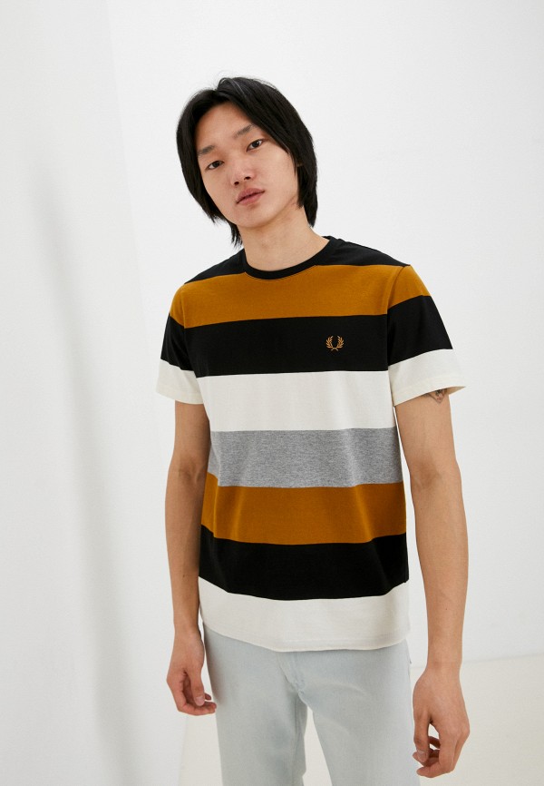 мужская футболка с коротким рукавом fred perry, разноцветная