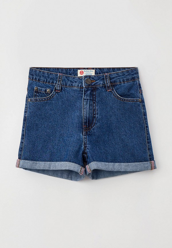 джинсовые шорты button blue для девочки, синие
