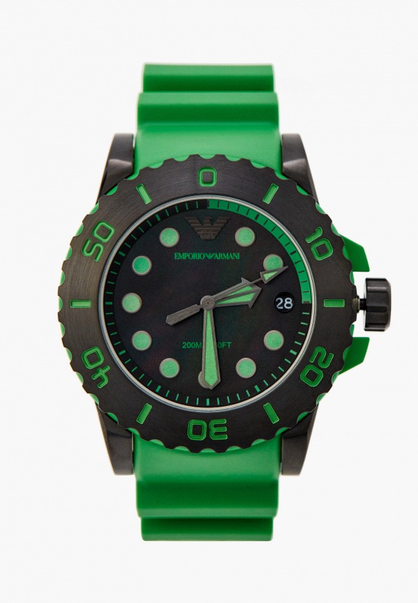 мужские часы emporio armani, зеленые
