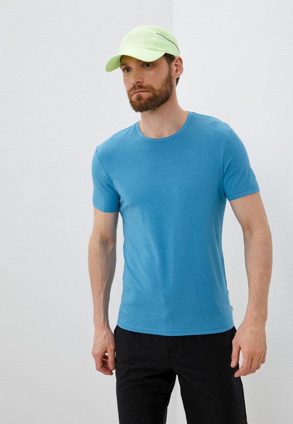 мужская футболка с коротким рукавом marks & spencer, голубая
