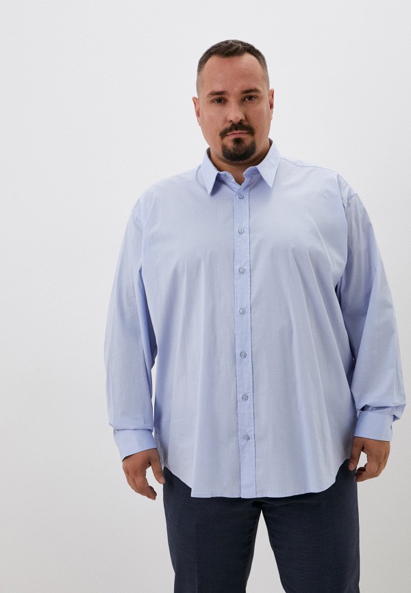 мужская рубашка с длинным рукавом maxfort, голубая