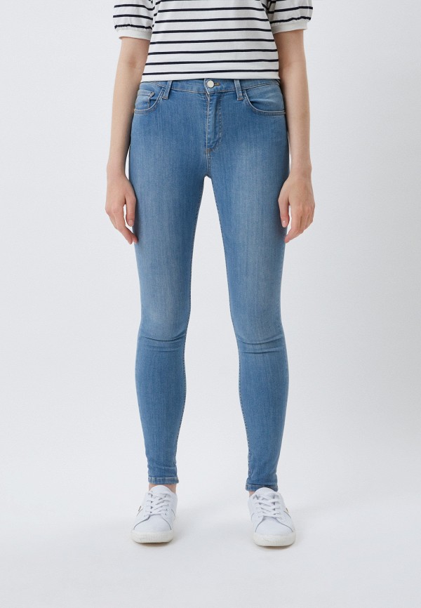 женские джинсы скинни french connection, голубые