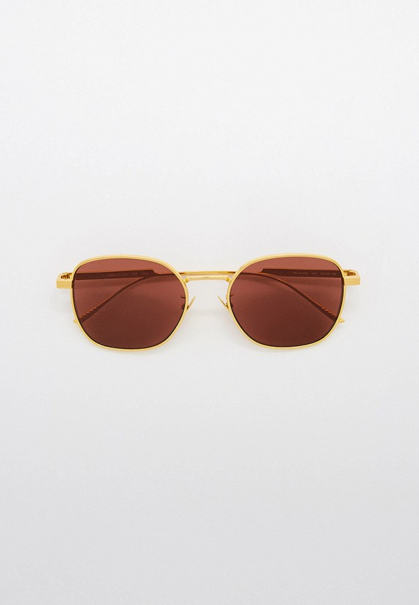 женские квадратные солнцезащитные очки bottega veneta, золотые