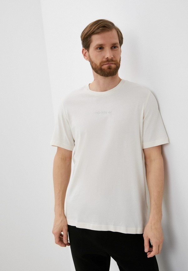 мужская футболка с коротким рукавом adidas, белая