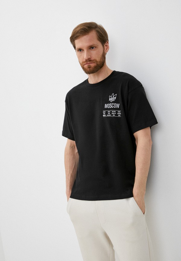 мужская футболка с коротким рукавом adidas, черная
