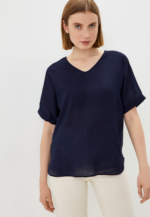 женская блузка с коротким рукавом baon, синяя