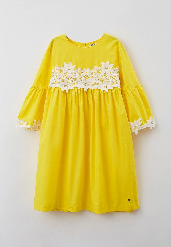 повседневные платье baon для девочки, желтое