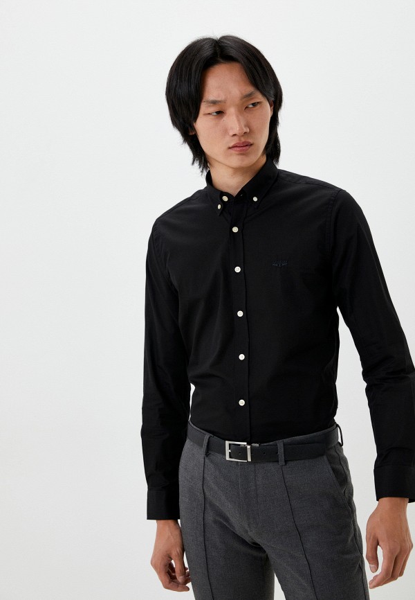 мужская рубашка с длинным рукавом galvanni, черная