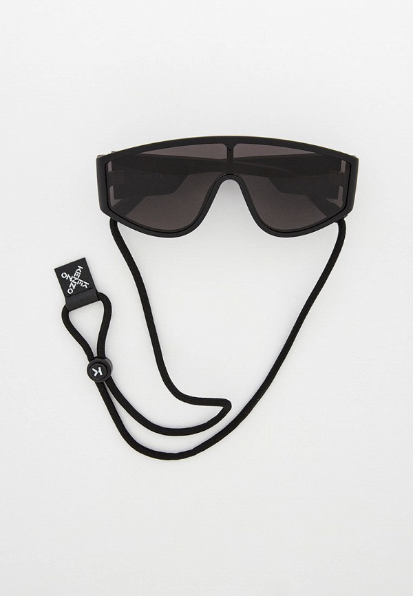 женские квадратные солнцезащитные очки kenzo, черные